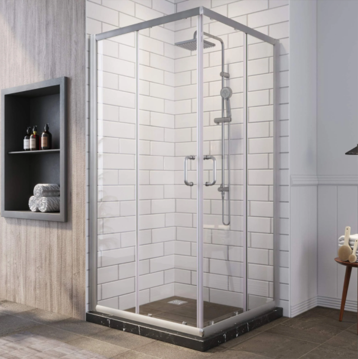 SALLY Square Enclosure with Sliding Shower Doors Width 800 x 800mm - 6mm