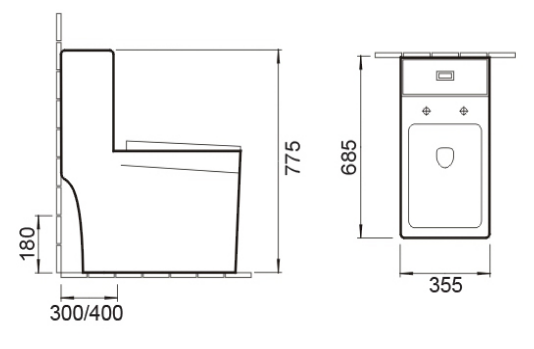 Siphonic/Washdown One Piece Toilet