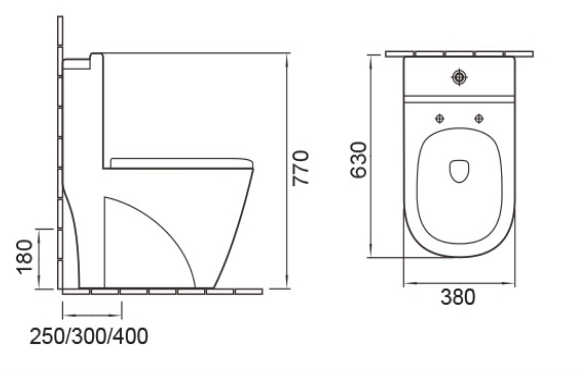 Siphonic/Washdown One Piece Toilet