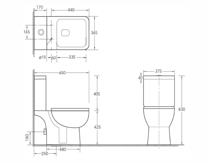 Siphonic Two Piece Toilet