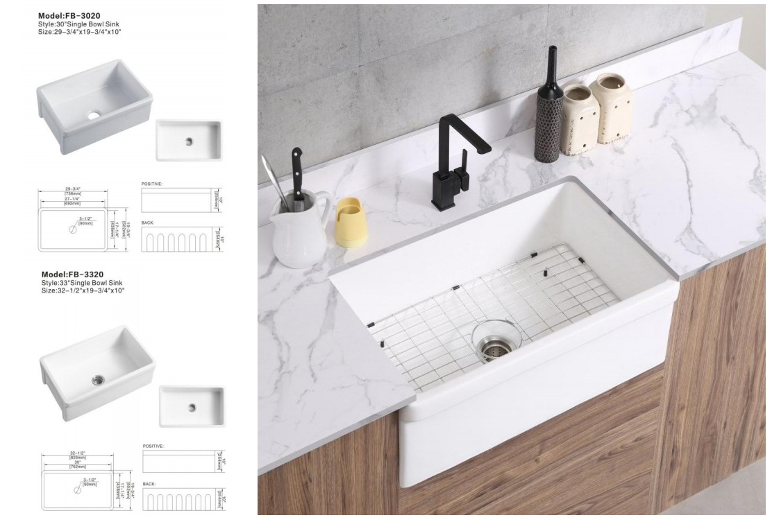 Sally Porcelain Farmhouse Sink Series