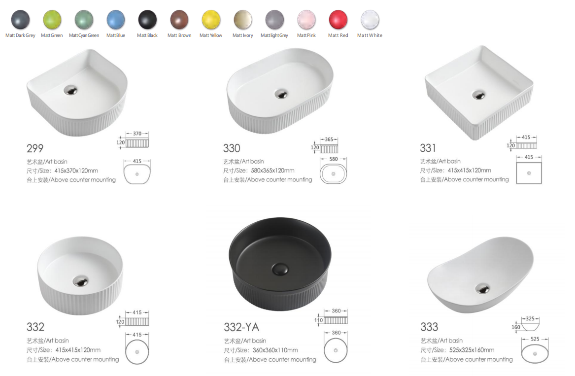 Sally Countertop Washbasin Series