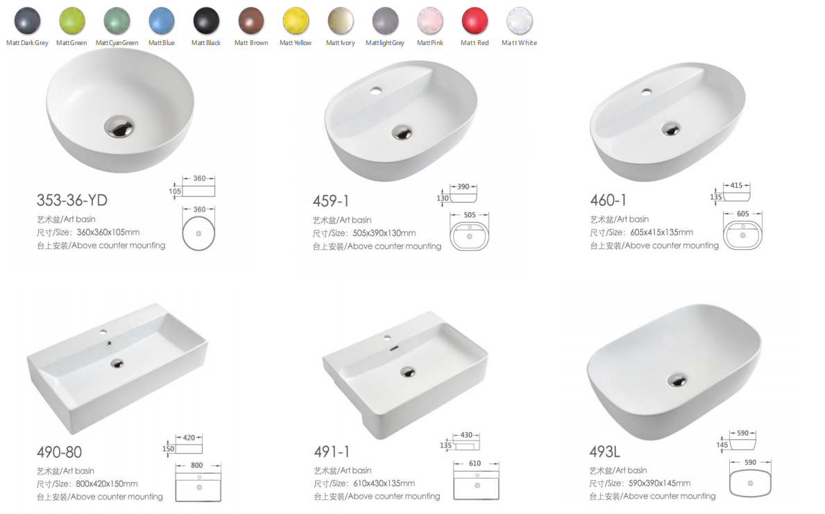 Sally Countertop Washbasin Series