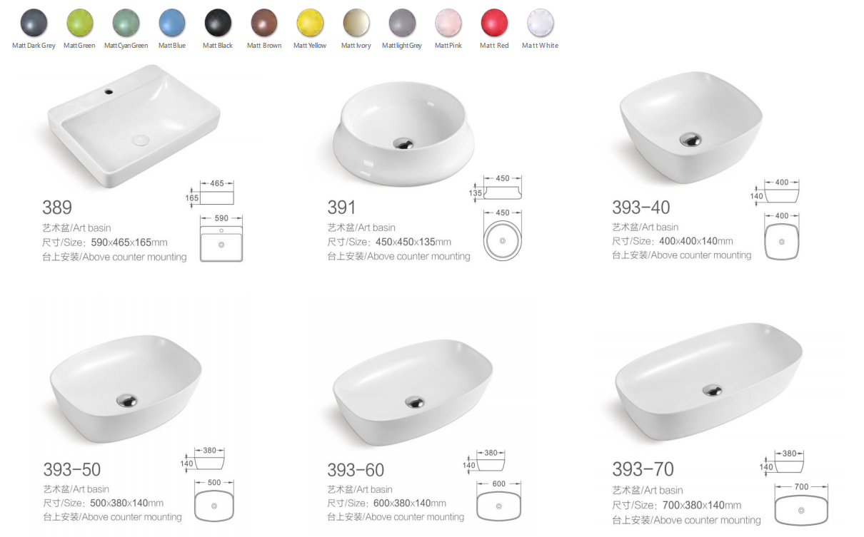 Sally Countertop Washbasin Series