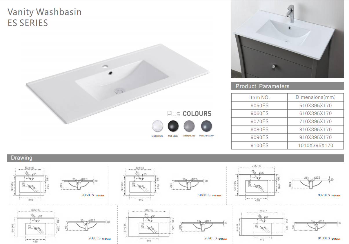 Sally Vanity Washbasin Series