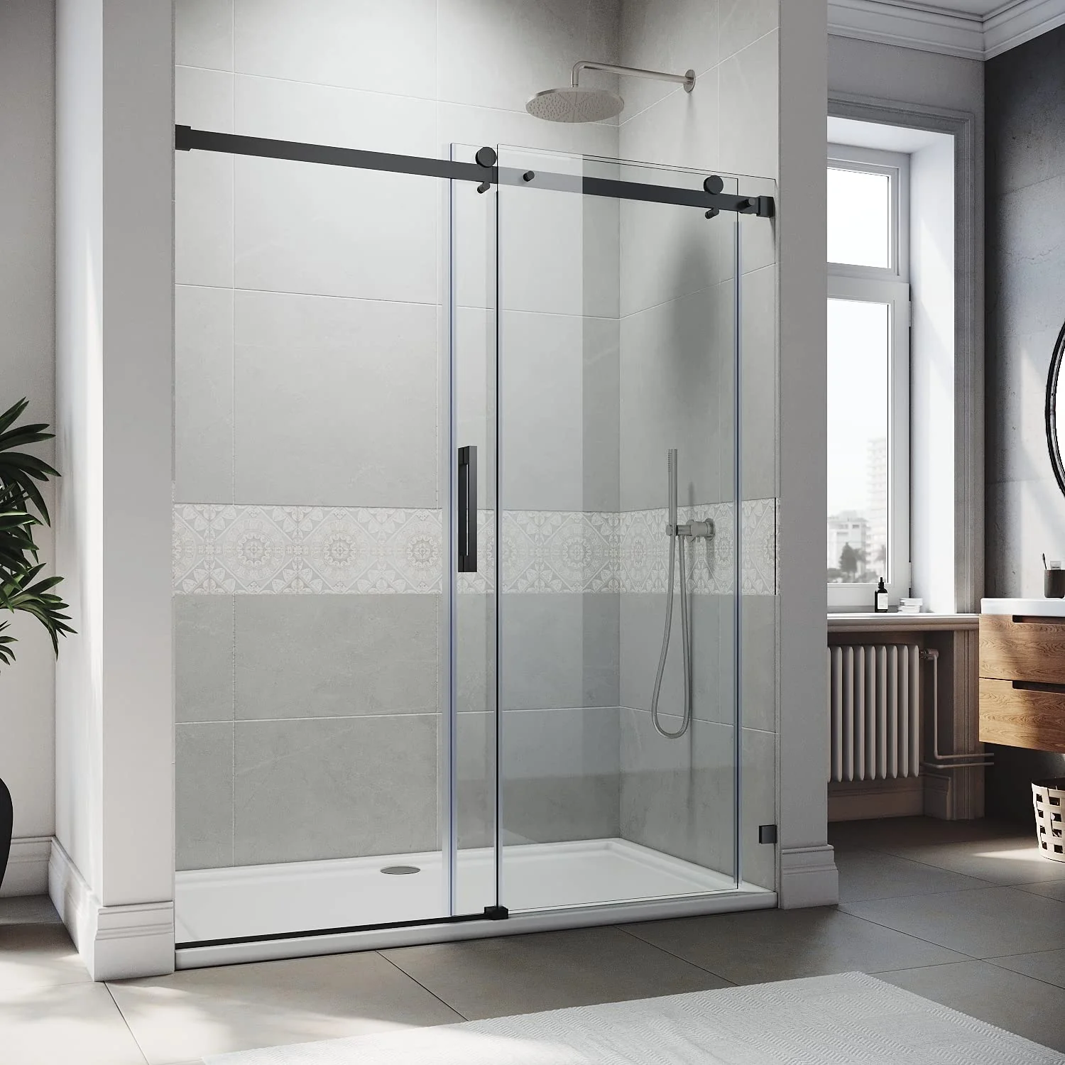 SALLY Shower Sliding Door Width 1500x1800mm - 8mm