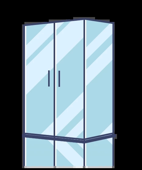 L-Shaped Shower Doors